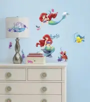 ARIEL LITTLE MERMAID wall stickers 43 decal Disney room decor Flounder Sebastian