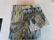 West Elm Sateen Bohemian border full queen Duvet 400 TC + 1 Euro sham New