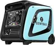 GENTRAX Inverter Generator 4.2KW Max, 3.5KW Rated, Portable Power Station for Camping, RV, and Home Backup with Quiet Operation, Wheels & Handle, Petrol Generator