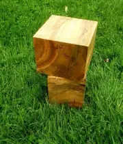 (2) 6"x6"x5" MAPLE Lightly Spalted Ambrosia BOWL BLANKS/TURNING WOOD. Large