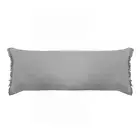 Neera Microchip Light Gray Solid Fringe Soft Polyfill 14 In. X 36 In. Lumbar Ind