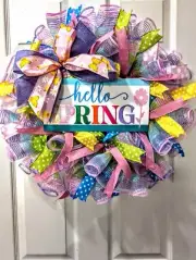 Hello Spring Wreath, Spring Decor, Home Decor, Gift, Welcome, Easter