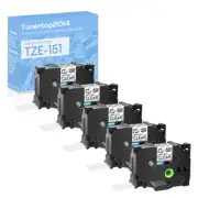5 PK TZ151 Tze151 Black on Clear Label Tape for Brother P-Touch PT-2730 24mm 1"