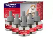 FELIWAY MultiCat Calming and Comfort Diffuser, 30 Day Refill - 6 Pack