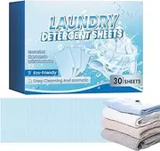 Sheet Laundry Detergent - Clothes Detergent Sheet Travel Size,Eco-Friendly Laundry Sheets, 30 Sheets Liquidless Laundry Sheets Detergent, Laundry Sheets In Washer Pochy Pochy