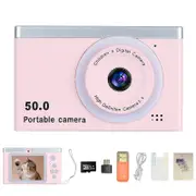 4k Digital Camera Digital Point And Shoot Camera With 32GB Memory Card And Fill Light For Boys Girls-Pink