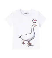 [Moschino Kids] Moschino Kids Printed cotton jersey T-shirt Y 14 white