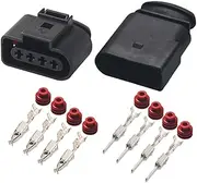 2/5/10/20 Set 4 Pin 3.5mm Automotive Waterproof Connector 4B0973724 Coil Extension Adapter Electrical Plug 1J0973824 Compatible With VW ADi (Color : 4p female male, Size : 2 SETS_4P)