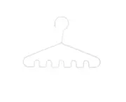 Clothes Hanger Non-slip Multi-grid Iron Multi-port Support Hangers Clothes Rack for Hotel -White S