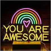 Sign Lamp You Are Awesome Neon Sign For Bedroom Hotel Office Man Cave Party Decor 30x40.6cm