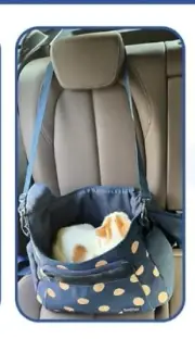 Pet Car Seat Travel Carrier Bag for Hiking Traveling Small/Medium Animals 15lbs
