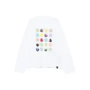 [Martine Rose] Martine Rose Graphic-print Long-sleeve T-shirt L WHITE