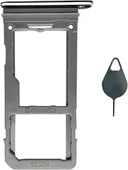 Ubrokeifixit Compatible Micro SD Card Slot Single Sim Card Tray Holder for Samsung Galaxy S8 G950/S8+ Plus G955-Black