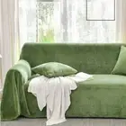 Sofa Cover Solid Color Flannel Bedspread Bed Sheet Mesh Coral Sofa Towel Blanket