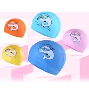 Children swimming cap waterproof ear protection PU cap boys and girls cartoon sw