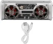 Transparent Bluetooth Speaker Wireless Clear Portable Powerful Sound with Subwoofer Colorful Lights for Home Party Travel (White)