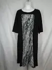 White Mark Snake Reptile Black Gray Constance Midi Dress Plus Size 3XL New