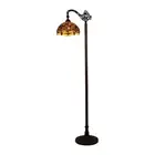 Dragonfly Tiffany-Style Dark Bronze Reading Floor Lamp, 1-Light, 11" Shade