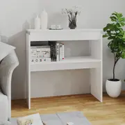 Console Table White 80x30x80 cm Engineered Wood vidaXL