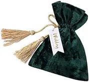 Firlar Drawstring Gift Bag,10Pack Creative European Bundle Velvet Jewellery Pouches Candy Bags for Christmas Wedding Birthday (Green)