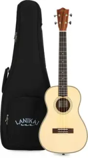 Lanikai SPST-B Spruce Solid Top, Morado Back and Sides Ukulele - Baritone