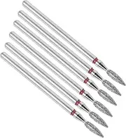 LIFKOME Professional Nail Drill Bits 6 Pack Cuticle Removal Tool Set for Manicure Nail Art Grinding Heads