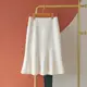 米白色魚尾裙半身裙女春夏2023新款小眾設計感包臀裙中長款一步裙