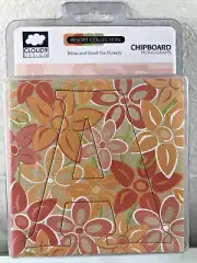 Fiskars Alphabet Chipboard Monogram RELAX FLORAL Pattern 3.5" Cloud 9 Design