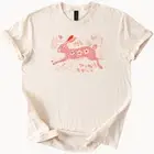 Leaping Hare Tee Floral Rabbit Shirt Spring Nature Top