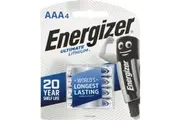 Energizer Ultimate Lithium Aaa Battery 4 Pack
