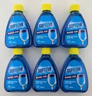6 x Supreme Rinse Aid Sparkling Finish Dishwasher Liquid Drying 250ml NEW
