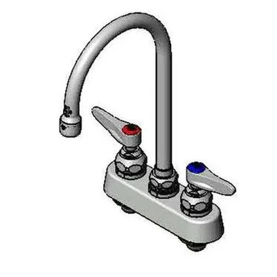 T&S Brass B-1141-CR 4" Deck Mount Workboard Faucet w/ 6" Gooseneck