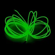 MaxLax EL Wire, 9ft Neon Lights Noise Reduction Neon Glowing Strobing Electroluminescent Wire for Halloween, Parties, Blacklight Run,DIY Decoration (Green)
