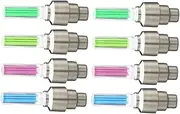 8Pcs Bike Wheel Lights LED Stem Caps for Easy Installation Auto Off Function Decoration for Mountain and Road Bikes