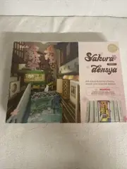 DIY Miniature House Book Nook Sakura Densya Assemble 3D Wooden Toys for kids