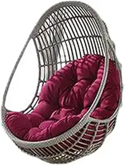 Exquisite Hanging Basket Chair Cushion Swing Chair Pad Rattan Chair, Hanging Basket Chair Cushion Hanging Egg Chair, Wicker Rattan Hanging Egg Chair Pad, Comfy for Patio Garden(Only Cushion)