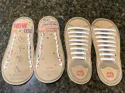 NWT: INMAKER No Tie Shoe Laces-Adults/Kids, Elastic Shoelaces White - Pack Of 2