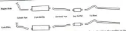 1954 CADILLAC COUPE & CONVERTIBLE DUAL EXHAUST, ALUMINIZED, WITH RESONATORS