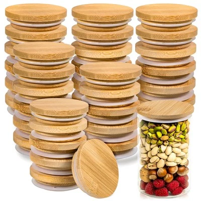Oui Yogurt Jar Lids, 36 Pack Reusable Canning Jar Lids Round Mason Jar Lids W...