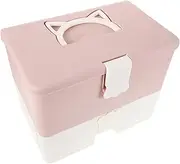 PACKOVE Nail Polish Organizer Case Double Layer Nail Lamp Holder Storage Box for Manicure Tools with Generous Capacity Organized Storage Cute