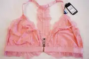 CITY CHIC Size S / 16 Bralette Bra WIREFREE Front Closure Soft Cup Fits C D DD E