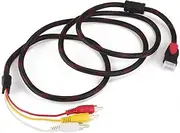SWOOMEY to Audio Video Convert Cable High Definition Connection for HDTV Plated Connectors Durable for Home Theater and Gaming Systems