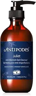 Antipodes Juliet Anti-Blemish Gel Cleanser 200ml – Clarifying Face Wash with Manuka Honey & Kiwi for Oily and Blemish-Prone Skin 200 ml