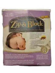 Anti-Allergen Bed Bug & Mites Protector - Crib Mattress Encasement Zip Cover NEW