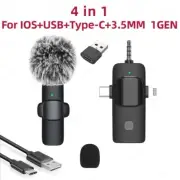 4-in-1 Wireless Lavalier Microphone For Iphone Android SLR Camera