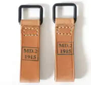 AUSTRIAN ARMY WW1 WWI REPRO SET OF 2 Y-STRAP BELT LOOPS D-RINGS marked 1915