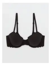 [Aerie] Smoothez Demi Lightly Lined Bra in True Black