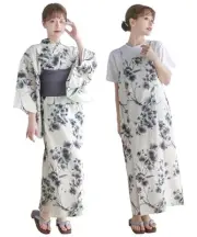 (Ink orchid) Women's Yukata set, one-piece, 2way ACT from Japan