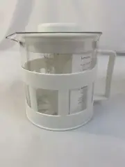 Teapot Hot Tea Schmidt-Cannon Inc 814840 New White Transparent Filter Fast Ship