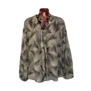 Liz Jordan Size 16 Blouse Pussy Bow Button Down Long Sleeve BWT